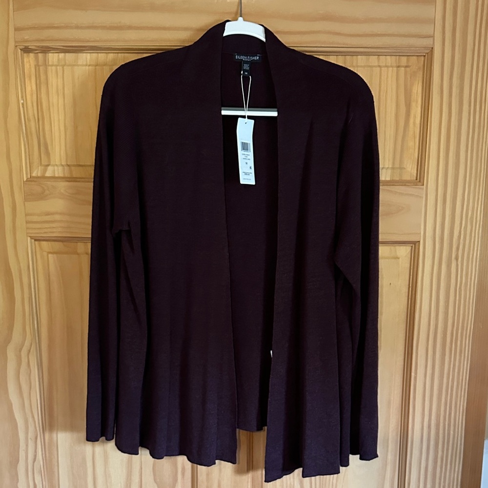 Eileen Fisher Rich Burgundy Knit Sweater